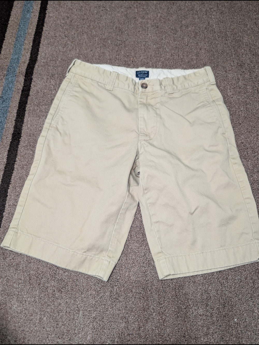J. Crew Men's Beige Flat Front Chino Shorts Size 29